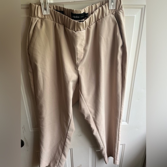 Torrid Womens Plus Tan Pull-On Hi-Rise Relaxed Taper Pant in Short - Picture 2 of 12